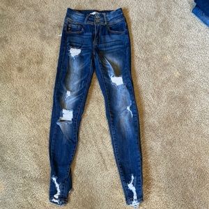 Nwot double button high rise Kancan skinny jeans